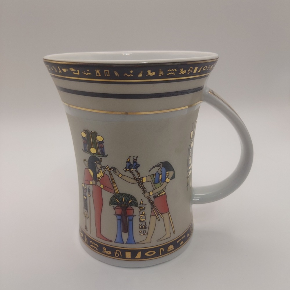 Fathi Mahmoud Limoges‎ Egyptian Revival Mug Coffee Cup Collectible Decor